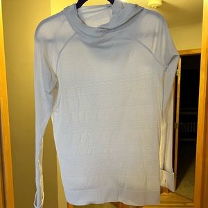 Lululemon Athletica Rest Less Seamless Hoodie in Alpine White Patchwork